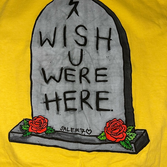 Salem 7 “Wish U were Here” graphic Tee: Australian Streetwear: Unisex Large - Picture 2 of 3